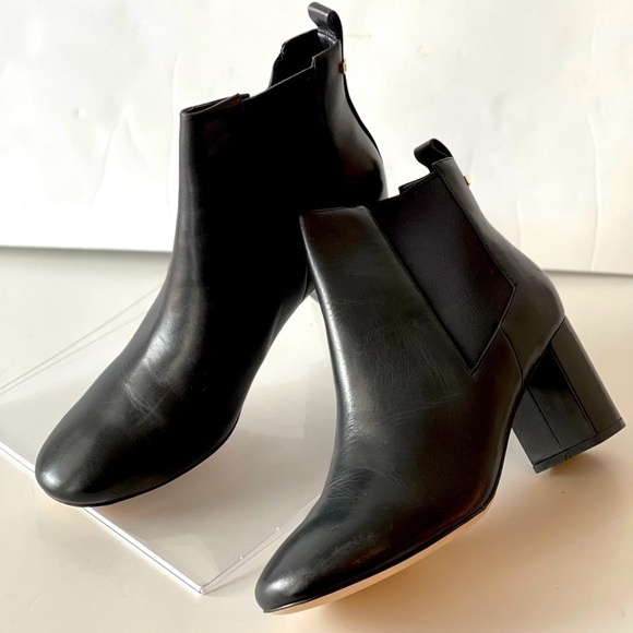 Cole Haan Women's Black Leather Chelsea Ankle Boots Block Heels Nitasha, 10.5M - Picture 2 of 9